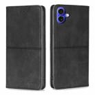 For iPhone 16 Plus Cow Texture Magnetic Leather Phone Case(Black) - 1