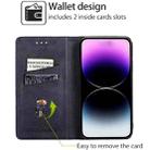 For iPhone 16 Pro Cow Texture Magnetic Leather Phone Case(Black) - 2