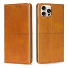 For iPhone 16 Pro Cow Texture Magnetic Leather Phone Case(Light Brown) - 1