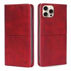 For iPhone 16 Pro Cow Texture Magnetic Leather Phone Case(Red) - 1