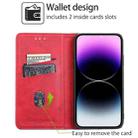 For iPhone 16 Pro Cow Texture Magnetic Leather Phone Case(Red) - 2