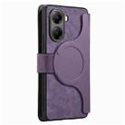For Xiaomi Poco X7 Pro CaseNeo MagSafe RFID Anti-theft Retro Leather Phone Case(Purple) - 3