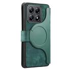 For Xiaomi 14T Pro CaseNeo MagSafe RFID Anti-theft Retro Leather Phone Case(Green) - 3