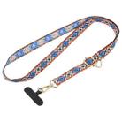 Retro Ethnic Style Crossbody Long Lanyard Mobile Phone Anti-lost Neck Lanyard(Dark Blue) - 1