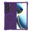 For Samsung Galaxy Z Fold4 Skin Feel MagSafe Phone Case(Purple) - 1