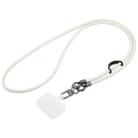 Leather Crossbody Phone Lanyard Anti-lost Long Lanyard(White) - 1