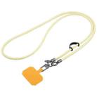 Leather Crossbody Phone Lanyard Anti-lost Long Lanyard(Yellow) - 1