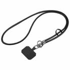 Leather Crossbody Phone Lanyard Anti-lost Long Lanyard(Black) - 1