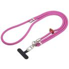 8mm Silver Buckle Adjustable Anti-lost Crossbody Mobile Phone Neck Lanyard(Pink Purple) - 1