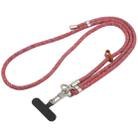 8mm Silver Buckle Adjustable Anti-lost Crossbody Mobile Phone Neck Lanyard(Red) - 1