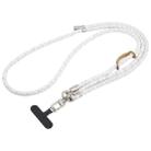 8mm Silver Buckle Adjustable Anti-lost Crossbody Mobile Phone Neck Lanyard(Mixed White) - 1