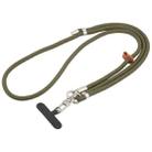 8mm Silver Buckle Adjustable Anti-lost Crossbody Mobile Phone Neck Lanyard(Army Green) - 1