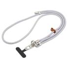 8mm Silver Buckle Adjustable Anti-lost Crossbody Mobile Phone Neck Lanyard(Light Gray) - 1