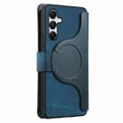 For Samsung Galaxy A35 5G CaseNeo MagSafe RFID Anti-theft Retro Leather Phone Case(Blue) - 3