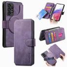 For Samsung Galaxy A53 5G CaseNeo MagSafe RFID Anti-theft Retro Leather Phone Case(Purple) - 1