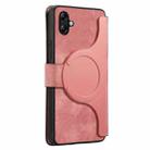For Samsung Galaxy A04e CaseNeo MagSafe RFID Anti-theft Retro Leather Phone Case(Pink) - 3