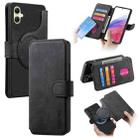 For Samsung Galaxy A06 CaseNeo MagSafe RFID Anti-theft Retro Leather Phone Case(Black) - 1