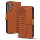 For Samsung Galaxy S24 FE 5G Diamond Buckle Leather Phone Case with Lanyard(Brown) - 1