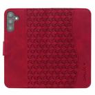 For Samsung Galaxy S24 FE 5G Diamond Buckle Leather Phone Case with Lanyard(Wine Red) - 3