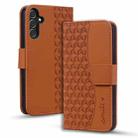 For Samsung Galaxy S24 5G Diamond Buckle Leather Phone Case with Lanyard(Brown) - 1