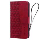 For Samsung Galaxy S24 Ultra 5G Diamond Buckle Leather Phone Case with Lanyard(Wine Red) - 2