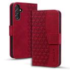 For Samsung Galaxy S24+ 5G Diamond Buckle Leather Phone Case with Lanyard(Wine Red) - 1