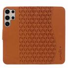 For Samsung Galaxy S25 Ultra 5G Diamond Buckle Leather Phone Case with Lanyard(Brown) - 3