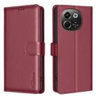 For Tecno Pova 6 Neo 5G / Spark 30 5G Litchi Texture RFID Anti-theft Leather Phone Case(Red) - 1