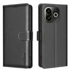 For Tecno POP 9 5G / Spark 30C 5G Litchi Texture RFID Anti-theft Leather Phone Case(Black) - 1