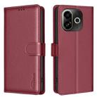 For Tecno POP 9 5G / Spark 30C 5G Litchi Texture RFID Anti-theft Leather Phone Case(Red) - 1