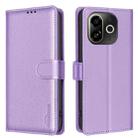 For Tecno POP 9 5G / Spark 30C 5G Litchi Texture RFID Anti-theft Leather Phone Case(Purple) - 1