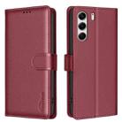 For Tecno Camon 40 Pro 4G Litchi Texture RFID Anti-theft Leather Phone Case(Red) - 1