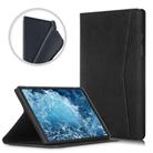 For Samsung Galaxy Tab A7 2020 T500 / T505 Marble Cloth Texture TPU Horizontal Flip Leather Case with Holder(Black) - 1
