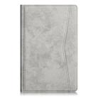 For Samsung Galaxy Tab A7 2020 T500 / T505 Marble Cloth Texture TPU Horizontal Flip Leather Case with Holder(Grey) - 1