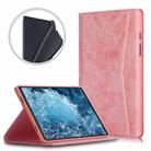 For Samsung Galaxy Tab A7 2020 T500 / T505 Marble Cloth Texture TPU Horizontal Flip Leather Case with Holder(Pink) - 1