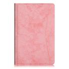 For Samsung Galaxy Tab A7 2020 T500 / T505 Marble Cloth Texture TPU Horizontal Flip Leather Case with Holder(Pink) - 2