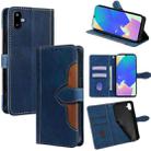 For Samsung Galaxy F06 5G Skin Feel Magnetic Buckle Leather Phone Case(Blue) - 1