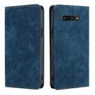 For Kyocera Digno SX4 5G RFID Anti-theft Brush Magnetic Leather Phone Case(Blue) - 1