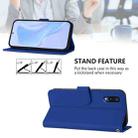 For Samsung Galaxy A02 / M02 Skin Feel Solid Color Leather Phone Case with Lanyard(Dark Blue) - 3