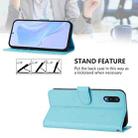 For Samsung Galaxy A02 / M02 Skin Feel Solid Color Leather Phone Case with Lanyard(Sky Blue) - 3