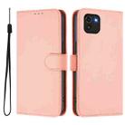 For Samsung Galaxy A03 164mm Skin Feel Solid Color Leather Phone Case with Lanyard(Pink) - 2
