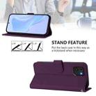 For Samsung Galaxy A03 164mm Skin Feel Solid Color Leather Phone Case with Lanyard(Violet) - 3