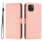 For Samsung Galaxy A03 166mm Skin Feel Solid Color Leather Phone Case with Lanyard(Pink) - 2