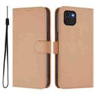 For Samsung Galaxy A03 166mm Skin Feel Solid Color Leather Phone Case with Lanyard(Nude) - 2