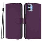 For Samsung Galaxy A04e / F04 / M04 4G Skin Feel Solid Color Leather Phone Case with Lanyard(Violet) - 2