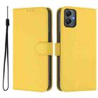 For Samsung Galaxy A05 4G Global  Skin Feel Solid Color Leather Phone Case with Lanyard(Lemon Yellow) - 2