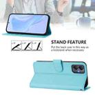 For Samsung Galaxy A05 4G Global  Skin Feel Solid Color Leather Phone Case with Lanyard(Sky Blue) - 3