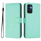 For Samsung Galaxy A13 5G / 4G / A04s Skin Feel Solid Color Leather Phone Case with Lanyard(Mint Green) - 2