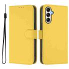 For Samsung Galaxy A14 5G / 4G Skin Feel Solid Color Leather Phone Case with Lanyard(Lemon Yellow) - 2
