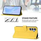 For Samsung Galaxy A14 5G / 4G Skin Feel Solid Color Leather Phone Case with Lanyard(Lemon Yellow) - 3